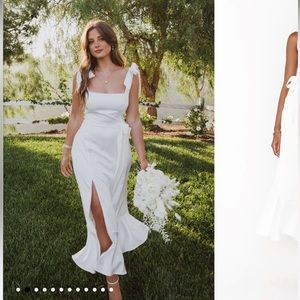 White Garden MIDI Dress